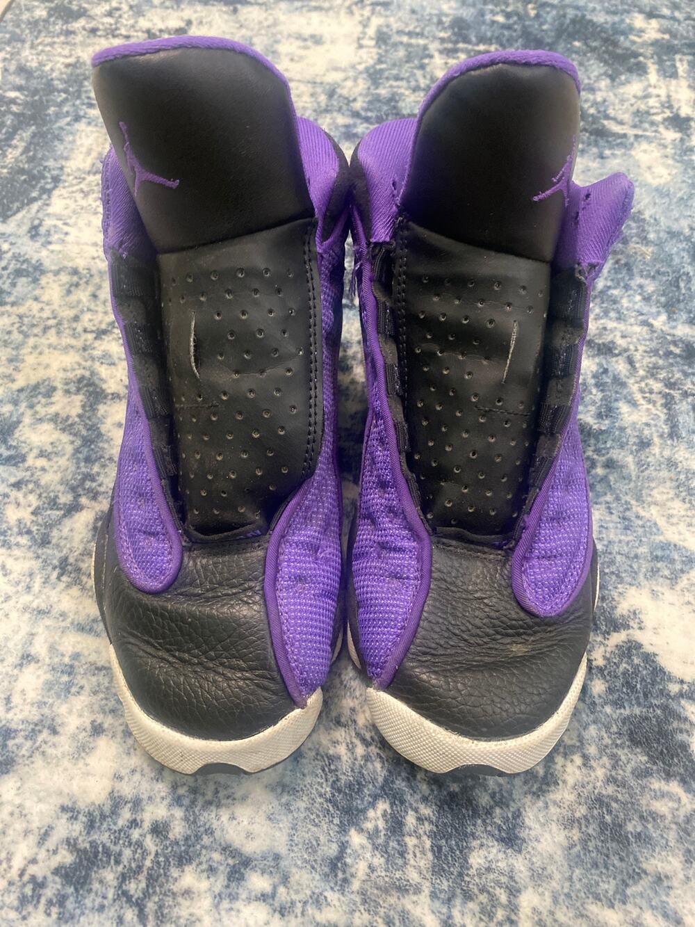 Nike Air Jordan 13 Retro Black Purple Youth Sneakers – Good Pre-Owned Conditio